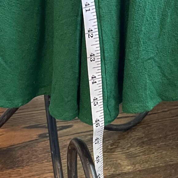 Lulu's Warm Afternoons Green Linen Tie-Back Midi Dress wPockets NWT - Picture 8 of 12